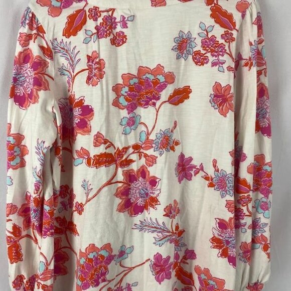 Belle By Kim Gravel Floral Print Long sleeve Blouse Women 1X. - Picture 9 of 13